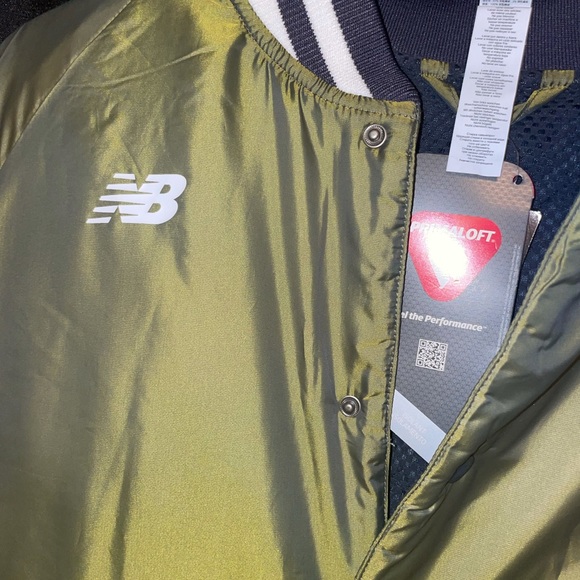 Olive green new balance bomber jacket - Picture 3 of 4
